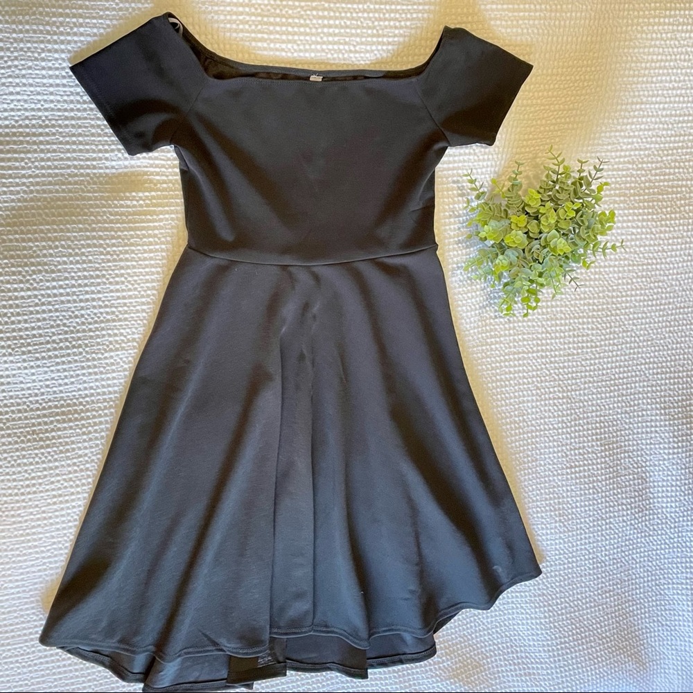 Pink Blush black high-low dress